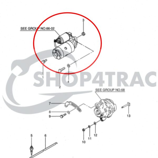 Motor de arranque Mitsubishi S3L / S3L2 – Motor diésel marino Solé Diesel