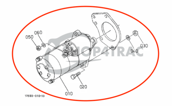 Motor de arranque Kubota Z482 / Z602 / D722 – Motor diésel marino Nanni