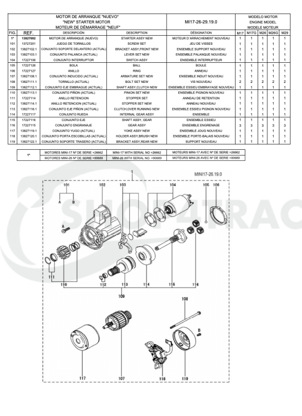 Motor de arranque Mitsubishi L3E – Vetus M3.28 &amp; Solé Diesel (calidad OEM)