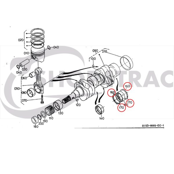 Cojinete de empuje / cojinete axial set – Beta Marine Beta 10 / Beta 14 / Beta 20 | Nanni N2.10 / N2.14 / N3.21