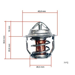 Termostato 44 mm (71 °C) Beta Marine Beta 28 / Beta 30 – Nanni N3.30 – Universal M-25XPB