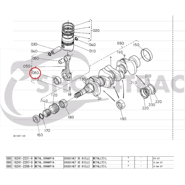 Cojinete de biela Beta Marine Beta 30 | Beta 38 – Nanni N3.30 | N4.38