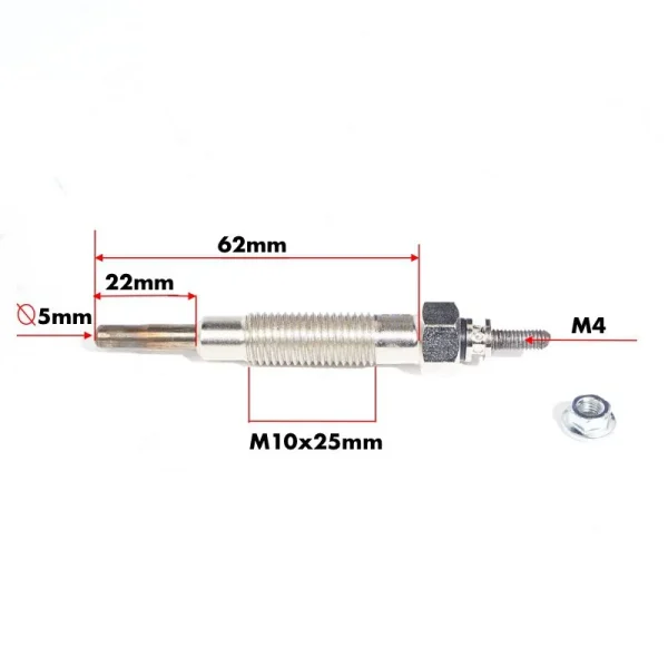 Bujía de Incandescencia Solé Diesel Mini 33 | Mini 44 | Mini 55 – Vetus M4.15 | M4.17 – Craftsman Marine CM4.42 – JF Marine Power JF10 | JF15