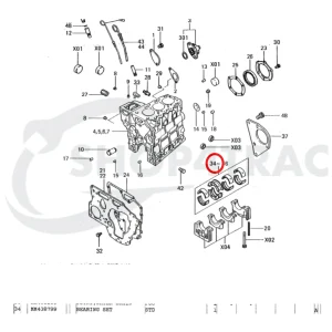 Juego de Cojinetes Principales Solé Diesel Mini 26 – Vetus M3.09 | M3.28 – Craftsman Marine CM3.27 – JF Marine Power JF6-1500