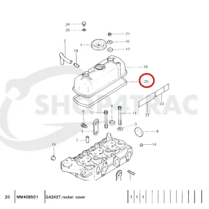 Junta de tapa de balancines Solé Diesel Mini 23 – Vetus M3.10 – Meiki M3DM