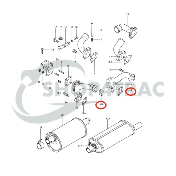 Junta de colector de escape Solé Diesel Mini 14