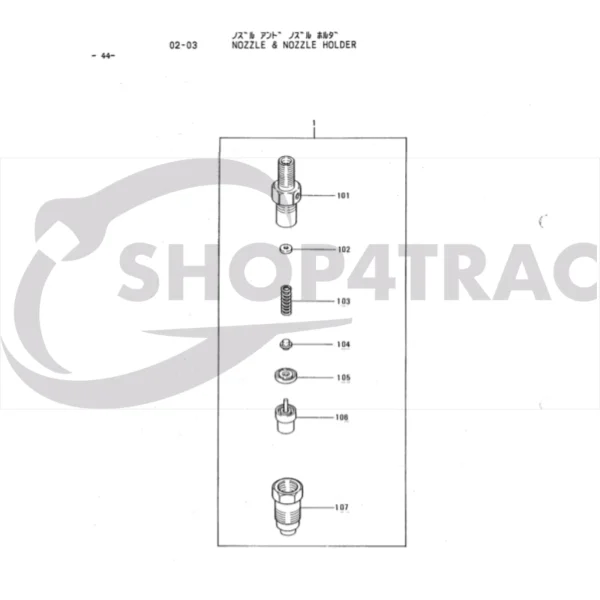 Inyector completo Solé Diesel Mini 33 | Mini 44 | Mini 55 – Vetus M4.15 | M4.17 – Craftsman Marine CM4.42 – JF Marine Power JF10 | JF15
