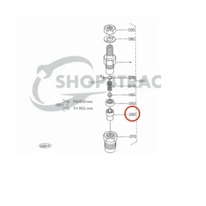 Boquilla pulverizadora Beta Marine Beta 50 – Nanni N4.50 (tipo DN0PD80)