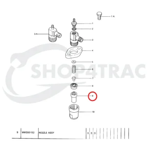 Tobera de inyector Solé Diesel Mini 18 | Mini 23 | Mini 32 | Mini 34 – Vetus M3.10 | M4.14 – Meiki