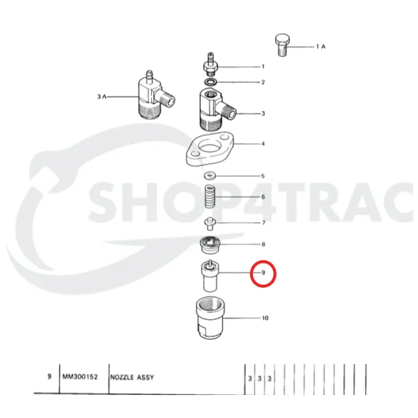Toba de inyector Solé Diesel Mini 23 – Vetus M3.10 | M4.14 – Meiki M3DM