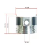Pistón 18mm Solé Diesel Mini 11 | Mini 17 | Mini 26 – Vetus M2.06 | M3.09 | M3.28 – Craftsman Marine CM2.16 | CM3.27 – JF Marine Power JF6-1500