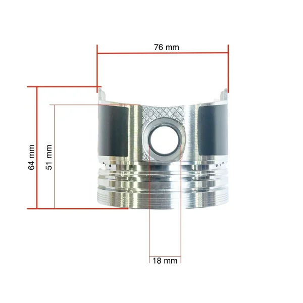 Pistón 18mm Solé Diesel Mini 11 | Mini 17 | Mini 26 – Vetus M2.06 | M3.09 | M3.28 – Craftsman Marine CM2.16 | CM3.27 – JF Marine Power JF6-1500