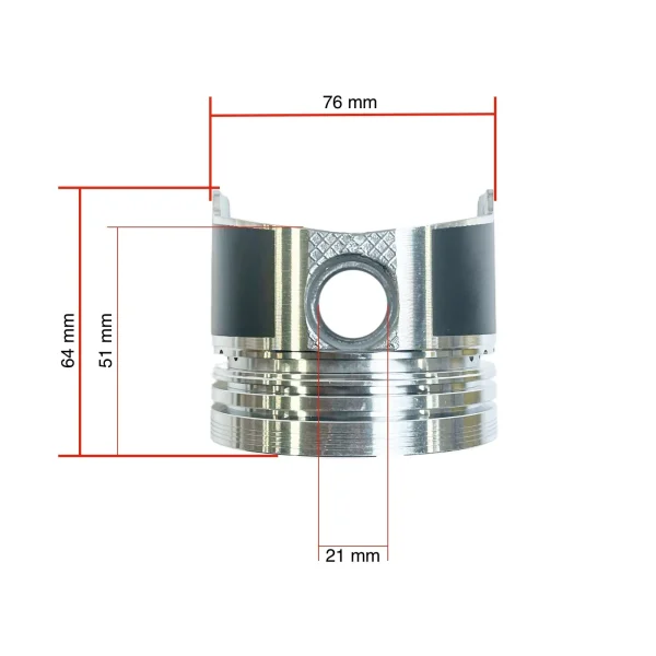 Pistón 21mm Solé Diesel Mini 11 | Mini 17 | Mini 26 – Vetus M2.06 | M3.09 | M3.28 – Craftsman Marine CM2.16 | CM3.27 – JF Marine Power JF6-1500