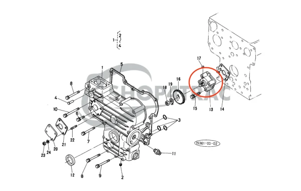 Bomba de aceite de motor Universal M15 | M-25 | M-25XP | M-35 – Nanni 3.90HE | 4.110HE – Renault Marine D950