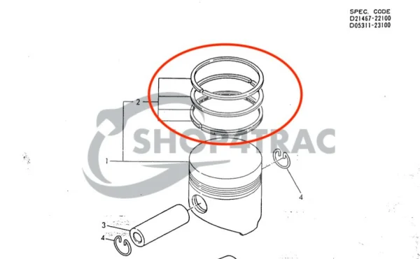 Aros de pistón Yanmar 2GM20 | 2GM20F | 2GM20C | 3GM30 | 3GM30F