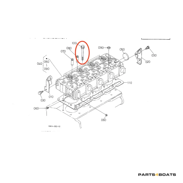 Perno de culata Beta Marine Beta 28 | Beta 30 | Beta 35 | Beta 38 – Nanni N3.30 | N4.38 – Universal M-25XPB | M-35B