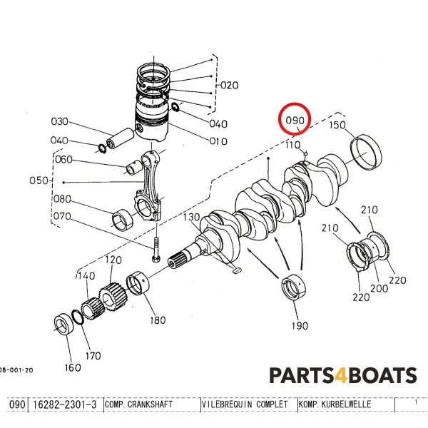Cigüeñal Beta Marine Beta 38 | Beta 45T – Nanni N4.38